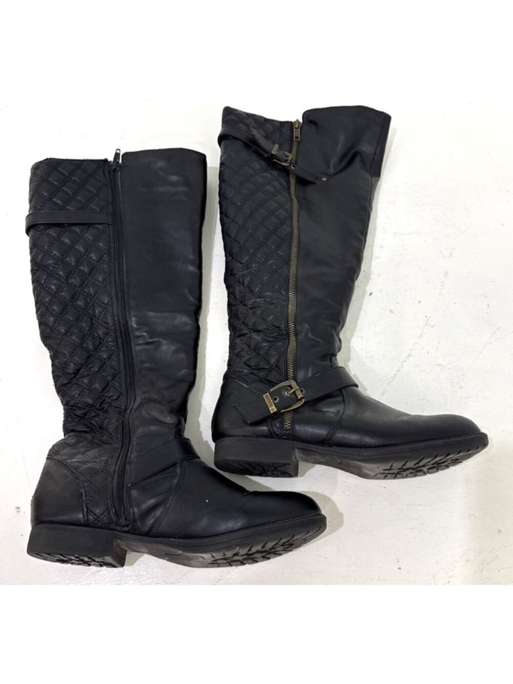 Steve Madden Willits Womens Leather Upper Tall Black Full Zipper Boots Size 10M - Picture 2 of 7